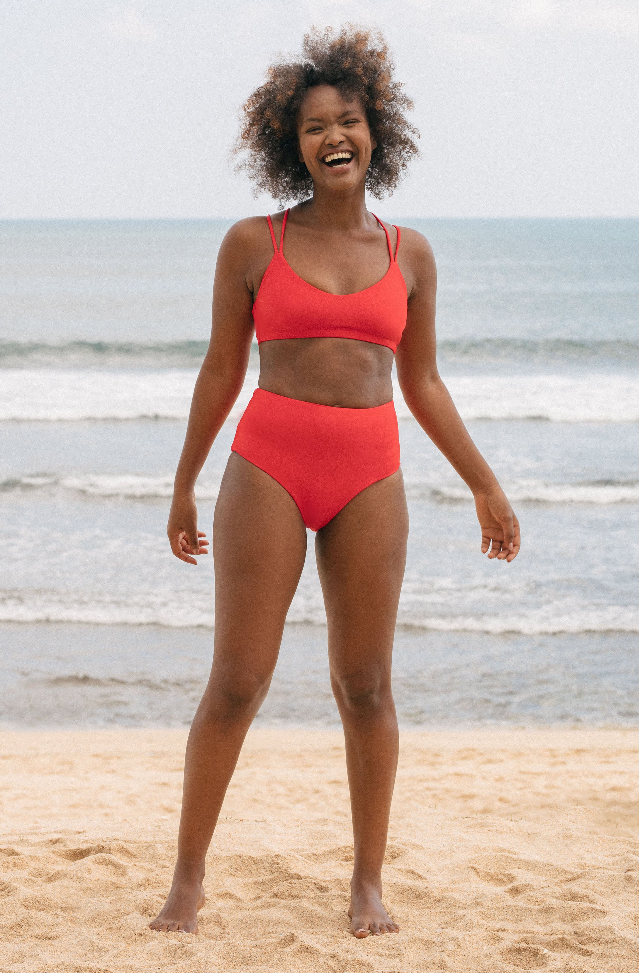 Surf Bikini Top Topanga Lava Red, Women's Swimwear